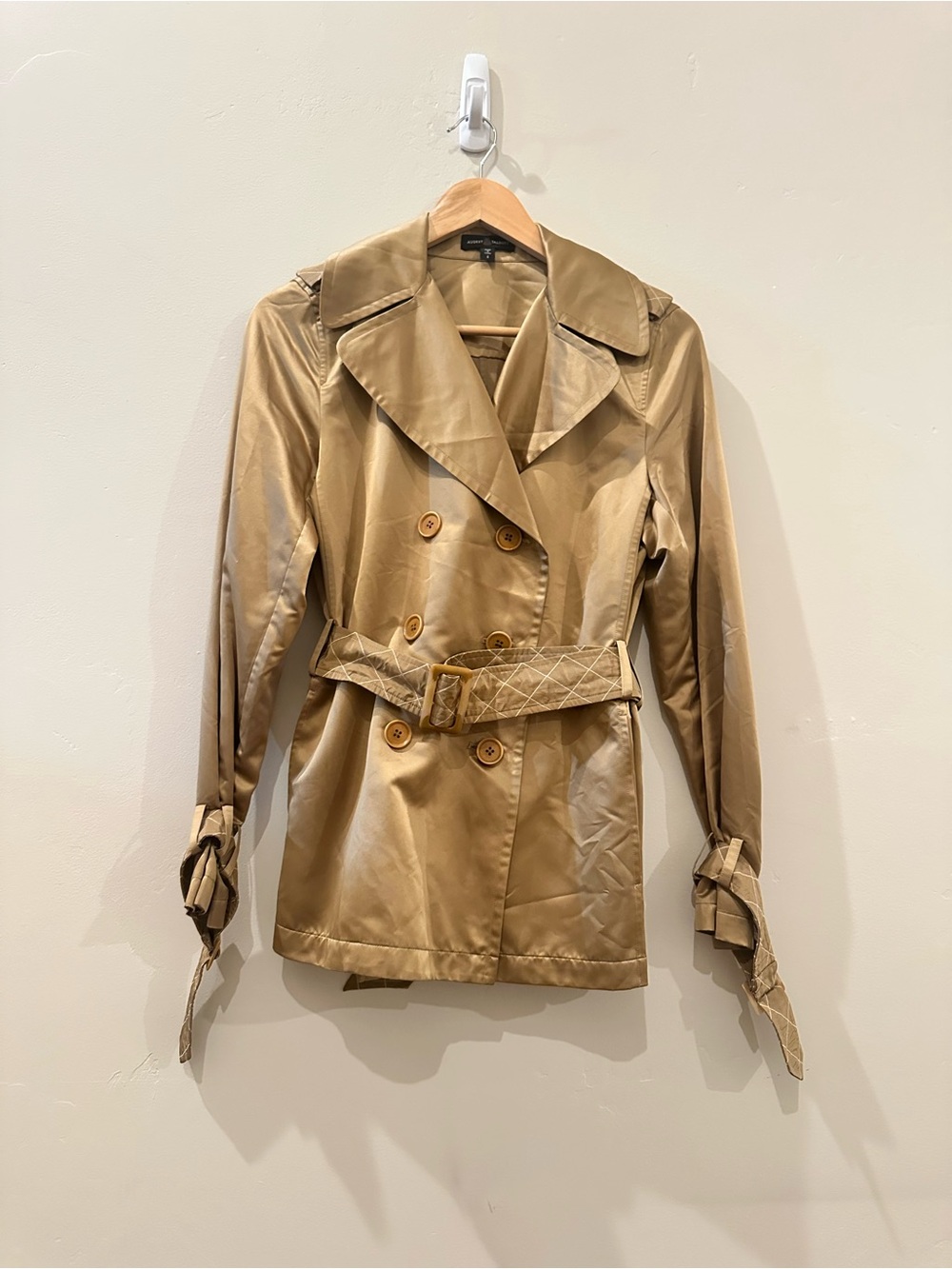Women's Audrey Talbott Champagne Gold Light Weight Coat with Belt